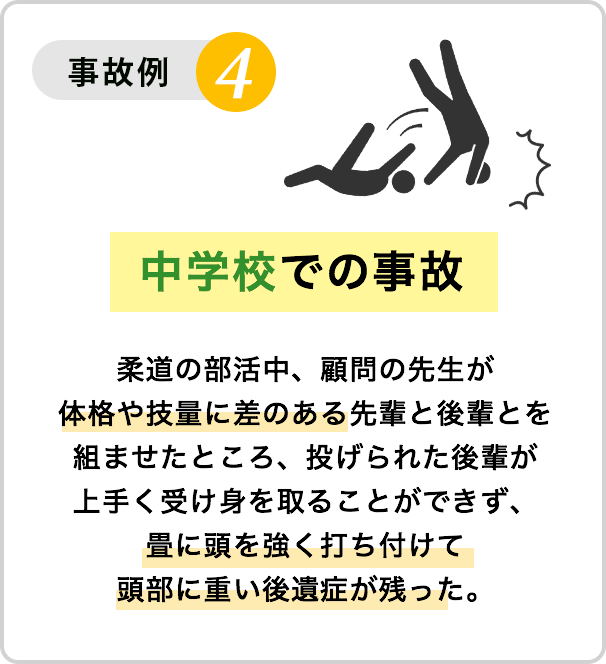 事故例４：中学校での事故
